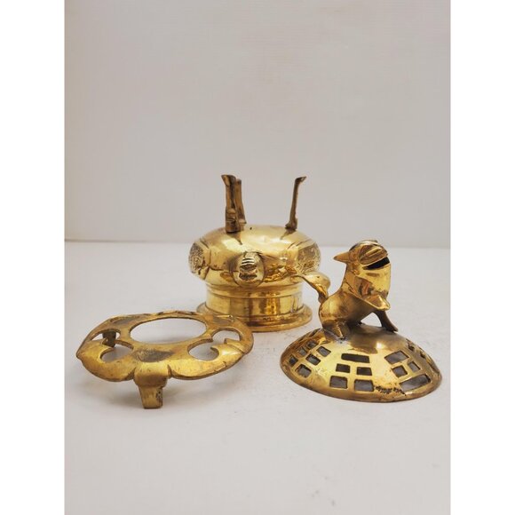 Antique brass/bronze incense burner with Foo Dog - Picture 8 of 10